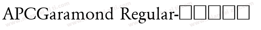 APCGaramond Regular字体转换